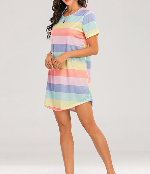 Rainbow Striped Loose Pajama
