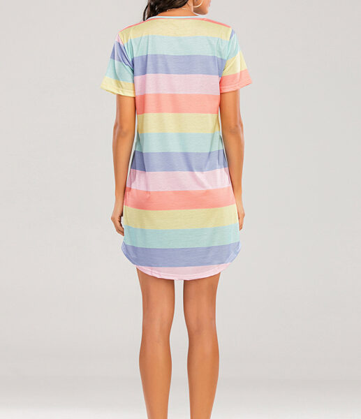 Rainbow Striped Loose Pajama