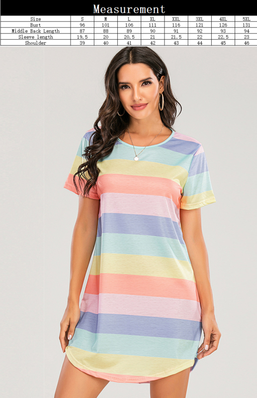 Rainbow Striped Loose Pajama