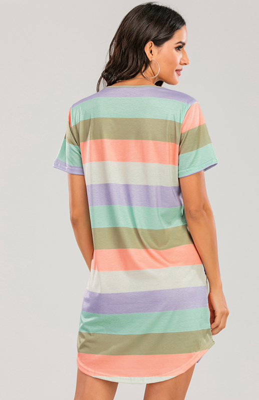 Rainbow Striped Loose Pajama