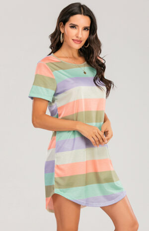Rainbow Striped Loose Pajama
