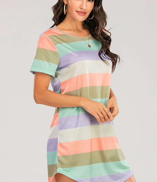 Rainbow Striped Loose Pajama