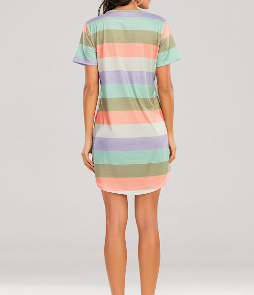 Rainbow Striped Loose Pajama