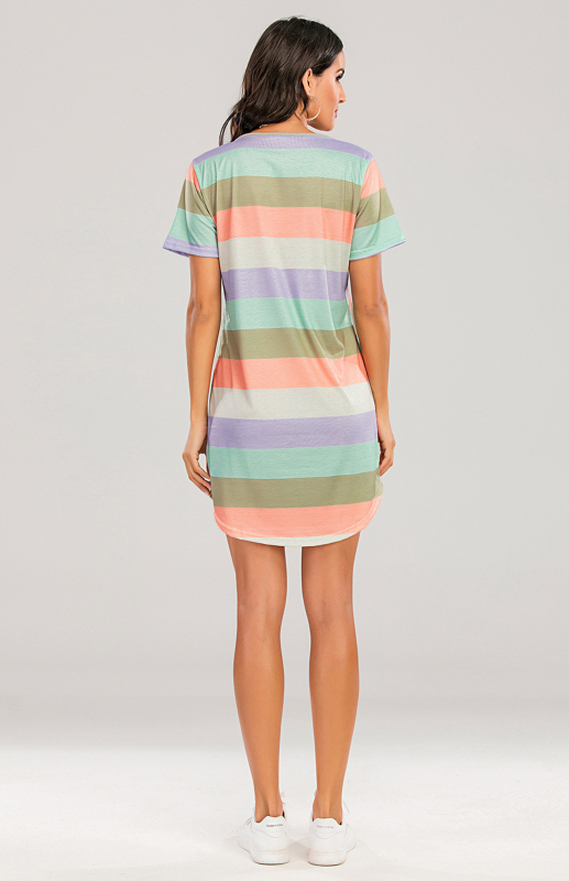 Rainbow Striped Loose Pajama