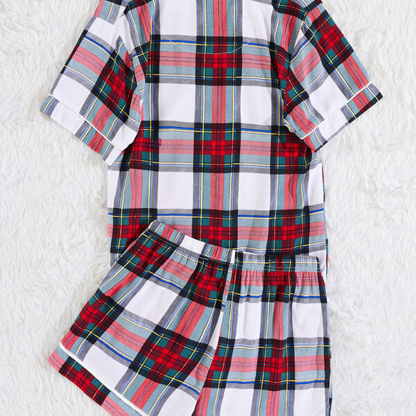 Plaid Knit Pajama Set