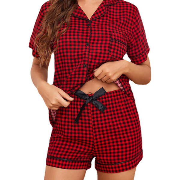 Plaid Retro Pajama Set