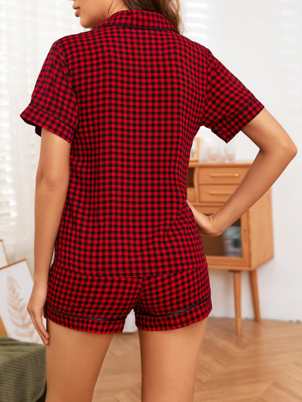 Plaid Retro Pajama Set