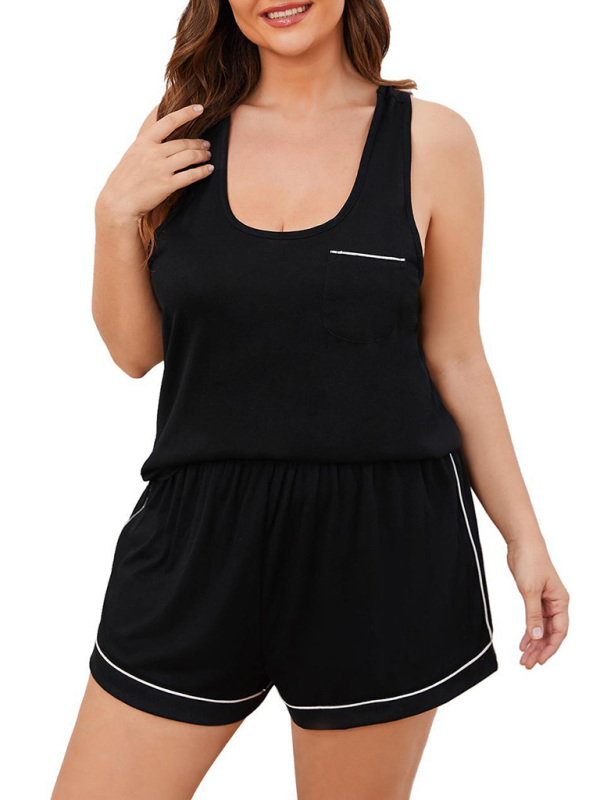 Suspender Shorts Pajamas Set