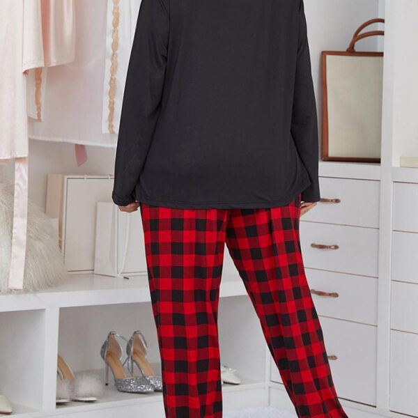 Long Sleeve Plaid Pajama Set
