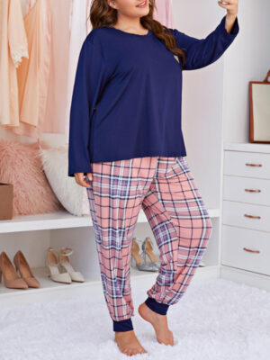 Long Sleeve Plaid Pajama Set
