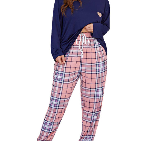 Long Sleeve Plaid Pajama Set