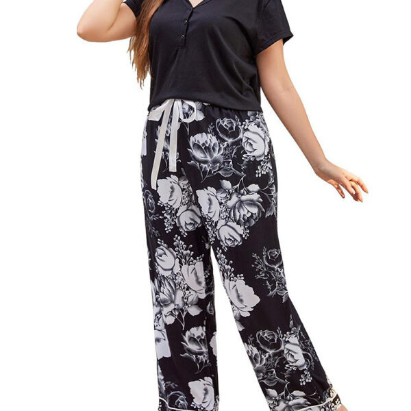 Floral Trousers Pajamas Set