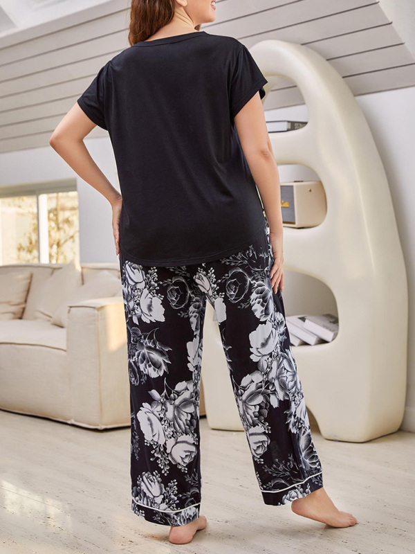 Floral Trousers Pajamas Set