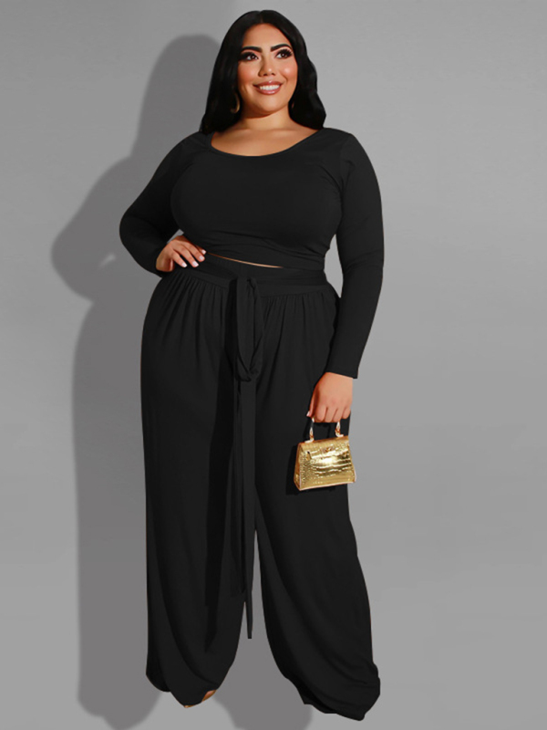 Solid Color Two-Piece Set