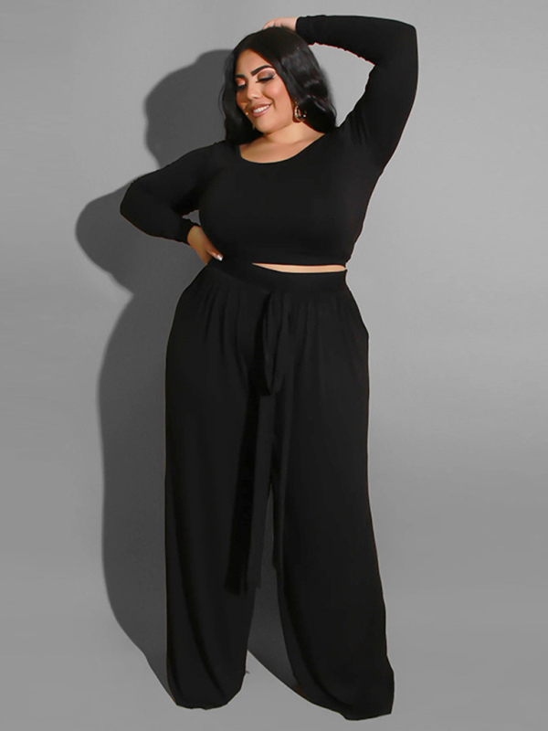 Solid Color Two-Piece Set