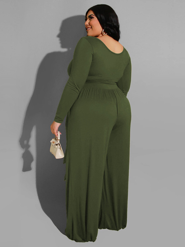 Solid Color Two-Piece Set