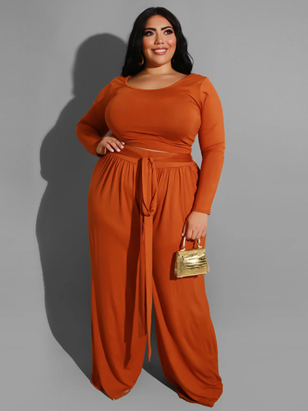 Solid Color Two-Piece Set