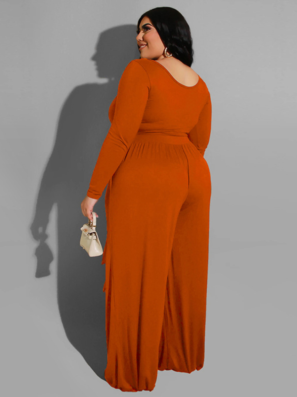 Solid Color Two-Piece Set