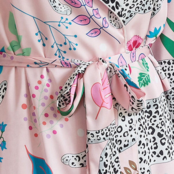 Animal Lace-Up Bathrobe Loungewear