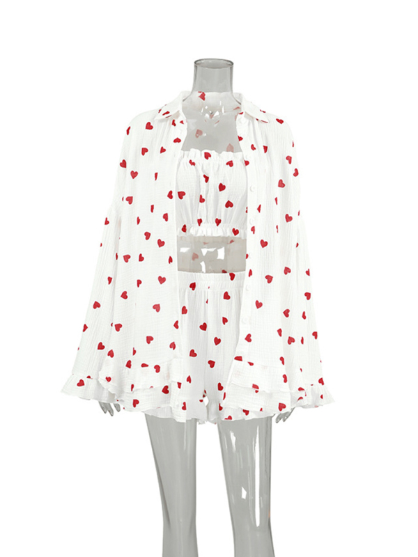Cotton Hearts 3-Piece Set
