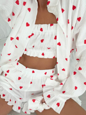 Cotton Hearts 3-Piece Set