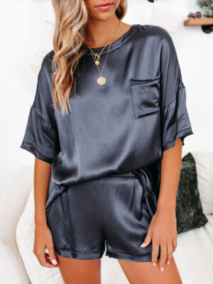Satin Irregular Two-Piece Set