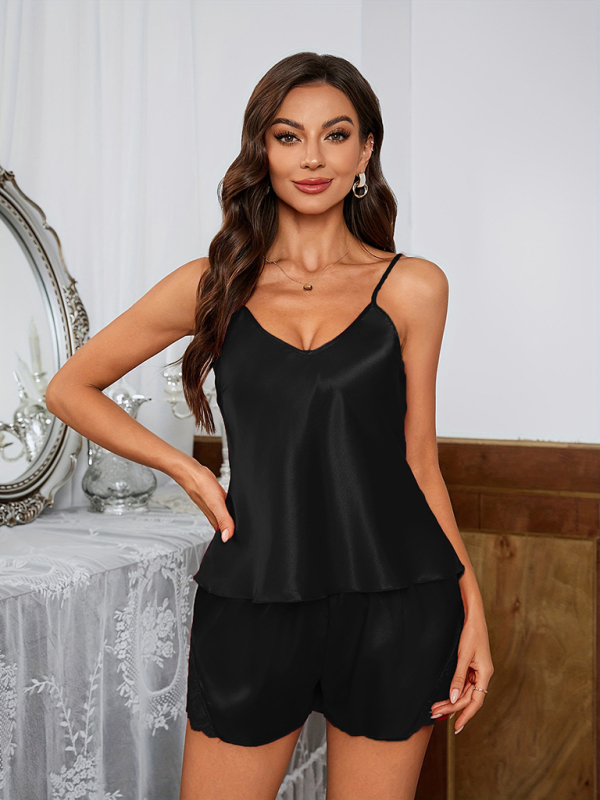 Suspender Lace Pajamas Set