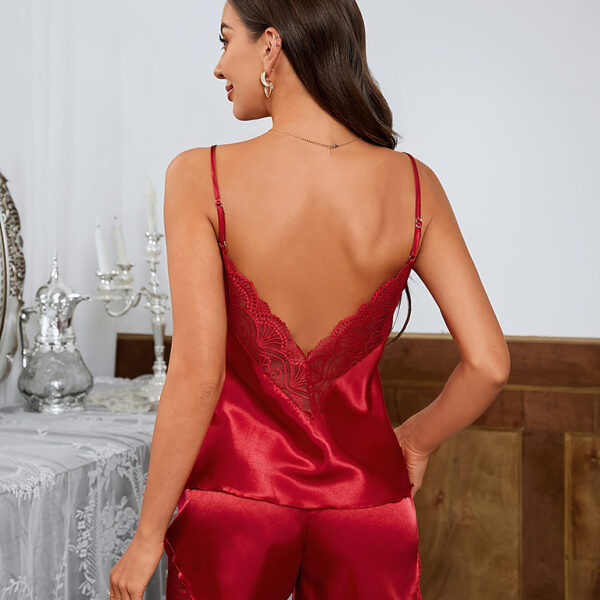 Suspender Lace Pajamas Set