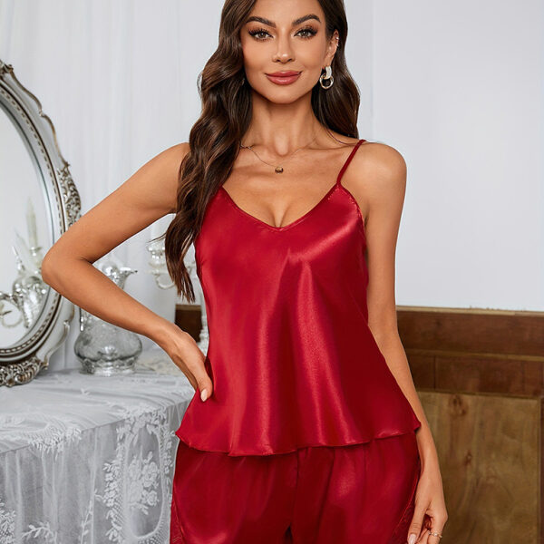 Suspender Lace Pajamas Set