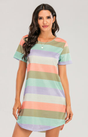 Rainbow Striped Loose Pajama